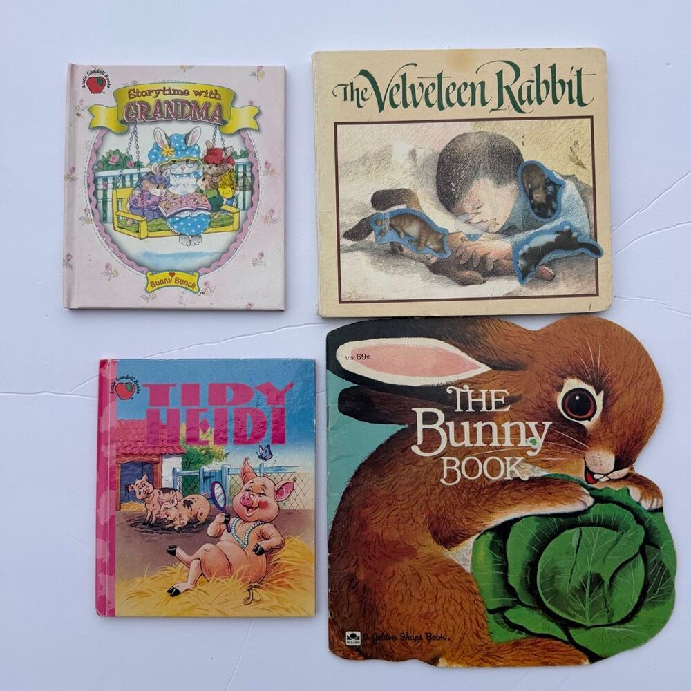 Vintage Children’s Books Richard Scarry Rabbit Book Classic Bedtime Stories 70s